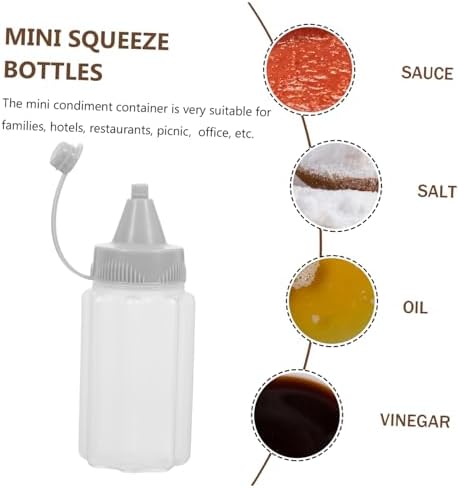 12 Pcs Dark Grey PP Condiment Squeeze Bottles 1