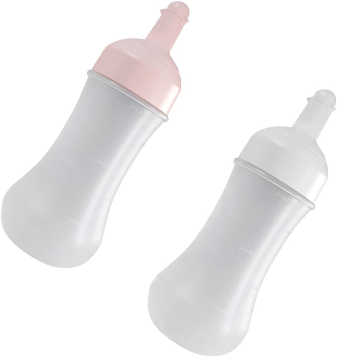 GRIRIW 2 Pack Condiment Squeeze Bottles Leakproof with Scale