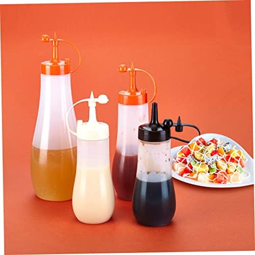 3PCS Salad Dressing Bottle Set - Cream Coffee Orange Tomato Sauce Squeeze Bottles