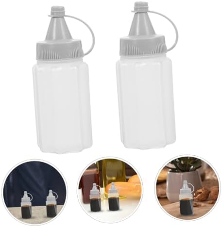 Hoement 4 Pack Mini Squeeze Bottles for Sauce Storage