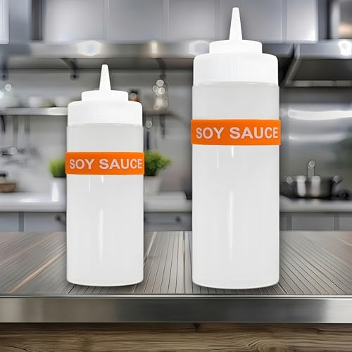 Soy Sauce Label Band - 16oz to 32oz Elastic Silicone Label