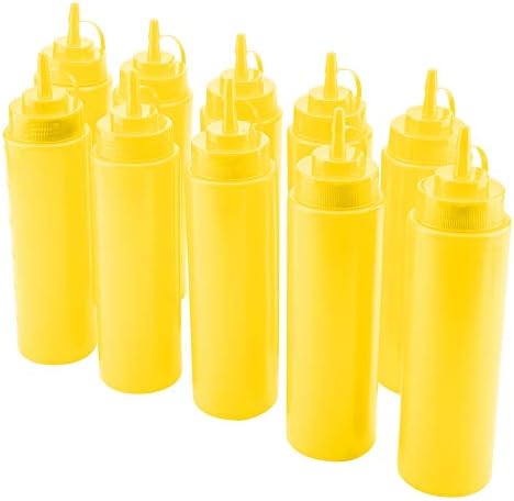 Condiment Squeeze Bottles 720ml 10pcs Plastic PE with Narrow Nozzle