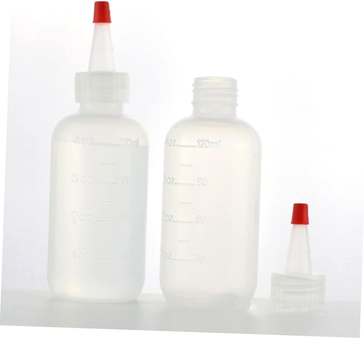 HOLIDYOYO Plastic Condiment Squeeze Bottles with Scale 120ml Set of 15