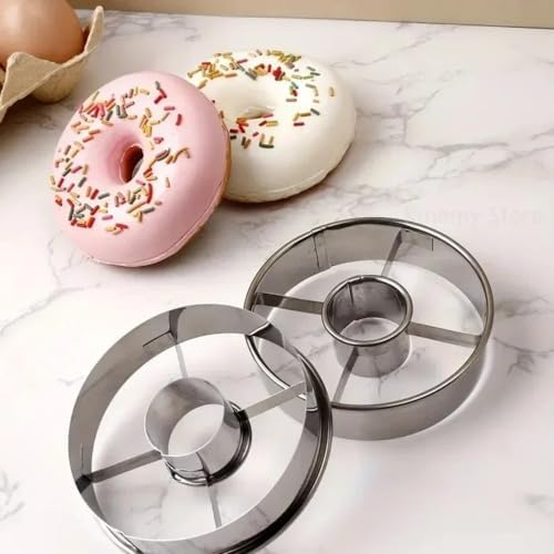 Stainless Steel Donut Cutter with Cookie and Cake Cutting Features