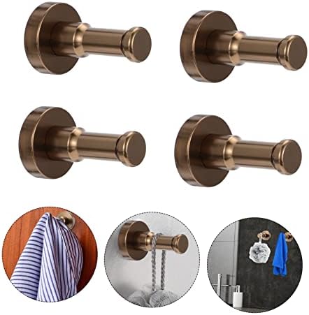 IMIKEYA Heavy-duty Aluminum Coat Hooks 4pcs