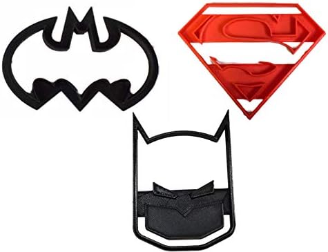 YNGLLC Superheroes Cookie Cutters Set of 3 Multicolor