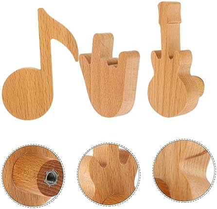 GLEAVI 3Pcs Wood Coat Hooks for Home Storage