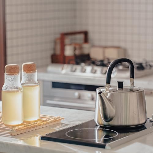 DrHOWS 35L Stovetop Tea Kettle - Food Grade Stainless Steel Foldable Handle