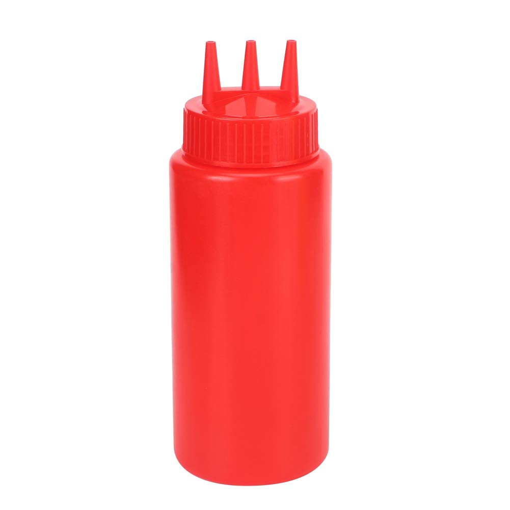 3pcs 3 Hole Squeeze Condiment Bottles with Lid