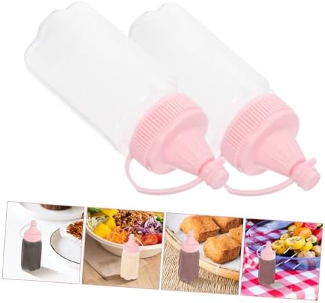 SECFOU 4PCS Reusable Honey Bear Squeeze Bottles