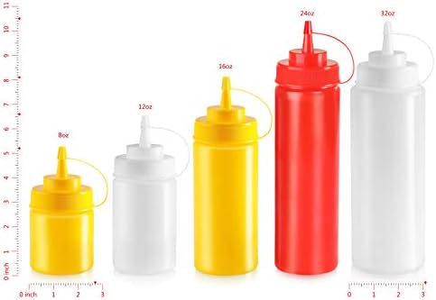 New Star Foodservice 26580 Plastic Squeeze Bottles Pack of 6