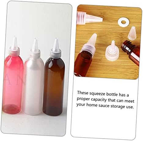 10pcs Reusable Condiment Squeeze Bottles with Spout Cap 1