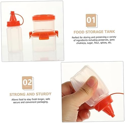 Zerodeko Durable Condiment Squeeze Bottles Set