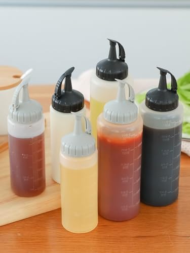 3Pcs Condiment Squeeze Bottle Set Durable Stylish