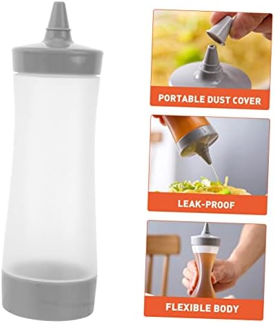 GREENADSCAPE Squeeze Bottle Set of 3 Leakproof Ketchup Mustard Sauce Bottles