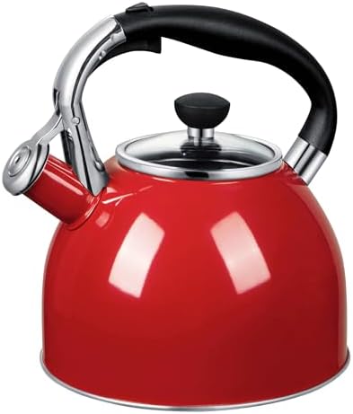 Rorence 25 Qt Tea Kettle with Glass Lid and Whistle