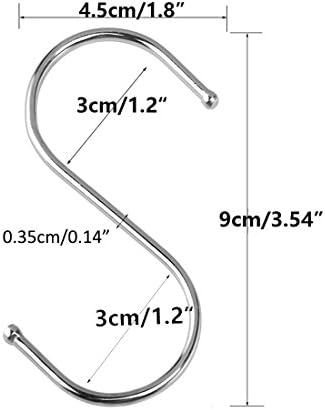 Gutapo 20PCS S Shaped Hooks for Closets and More