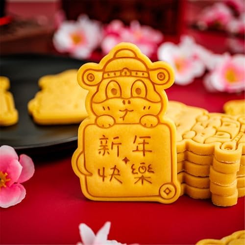 GMBYLBY Pressable Biscuits Mold Snake Year Cookie Cutter