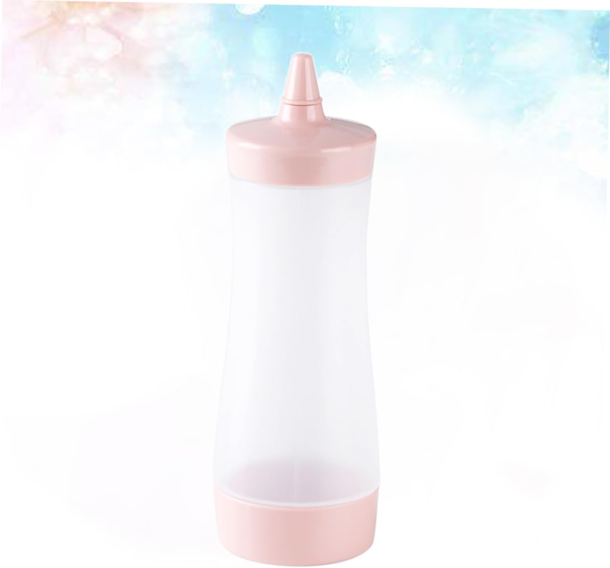 9 Pcs Condiment Bottle Squeeze Bottles with Lid Pink Reusable