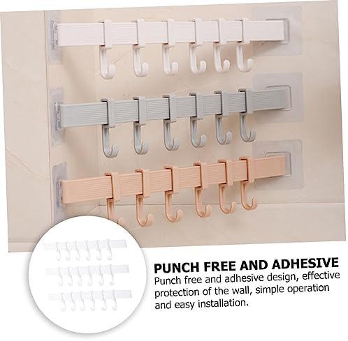 FOYTOKI 3pcs Gold Plated Adhesive Hook Rack 1