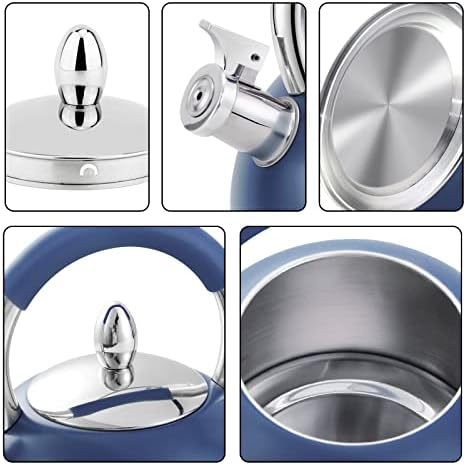 HRHongRui Whistling Tea Kettle 32 Quart Blue