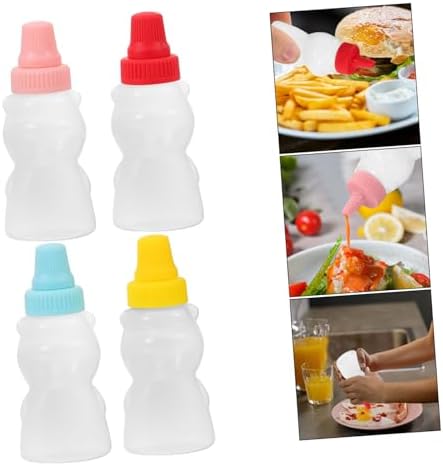 Mini Bear Condiment Bottles Set for Kitchen and Outdoor Use