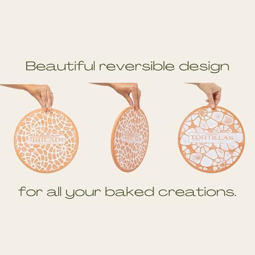 Bread and Tortilla Warmer Stone With Basket - Reversible Design