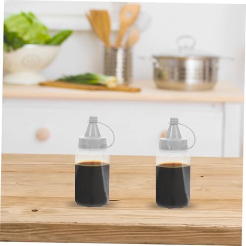 12 Pcs Dark Grey PP Condiment Squeeze Bottles 1