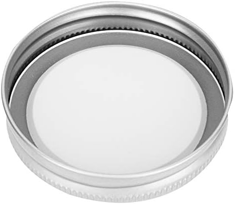 AUNMAS 12pcs Glass Jar Lid with Stainless Steel Sealing