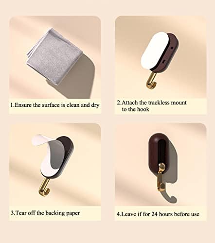 8 Pack Self Adhesive Wall Hooks for Keys Towels Purses Caps Scarves