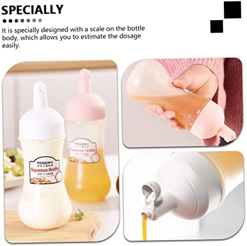 CIYODO 350ml Squeeze Condiment Bottle Set with Scale