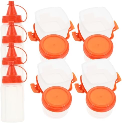 SHOWERORO Reusable Square Condiment Squeeze Bottles 1