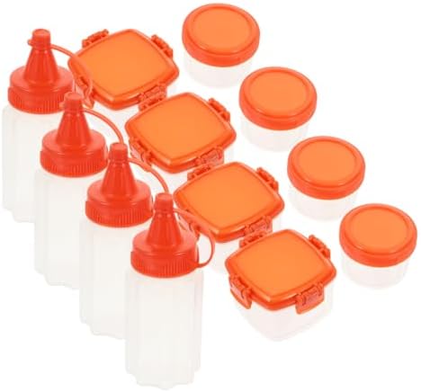 GRIRIW 12PC Condiment Squeeze Set with Airtight Lids
