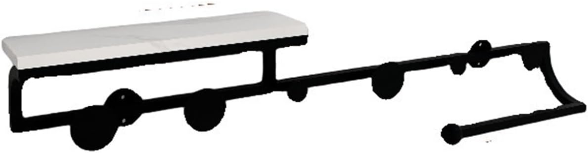 GRFIT Wall Coat Rack Black Metal Hooks for Hats Coats Towels