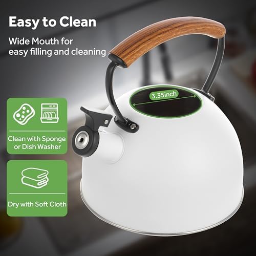 YSSOA Whistling Stovetop Tea Kettle 32 Quart