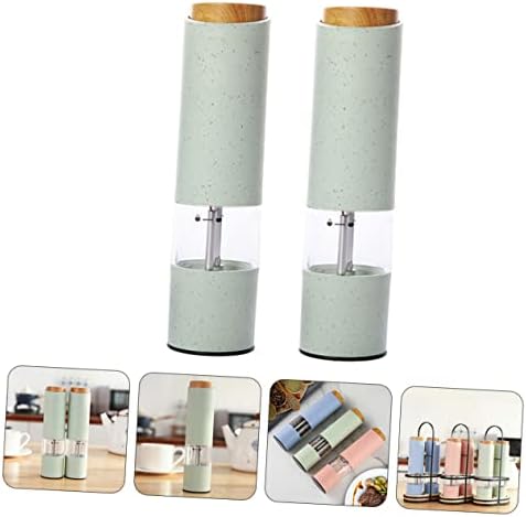 Battery-Powered Pepper Grinder Set 2PCS Non-Slip Base