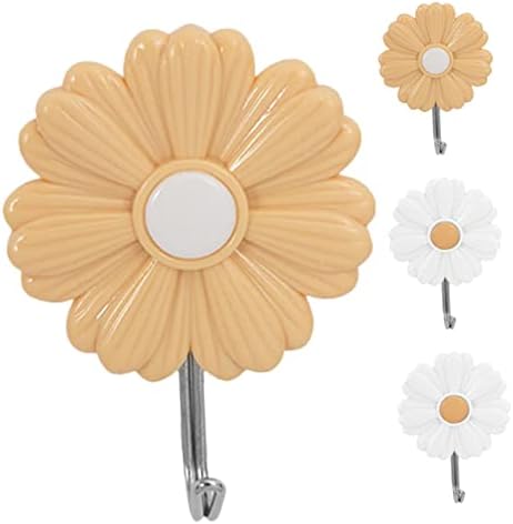 Ciieeo 8 Pcs Daisy Wall Key Holder Hooks