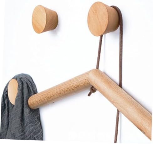 Parliky 3Pcs Multifunctional Wooden Wall Hooks