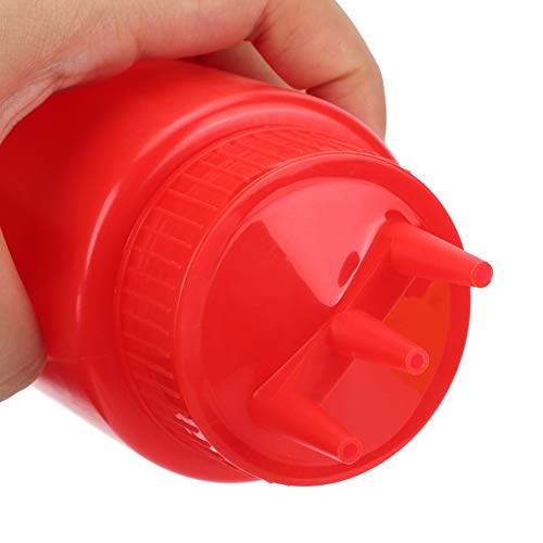 3pcs 3 Hole Squeeze Condiment Bottles with Lid