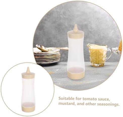 3pc Cream Color Sauce Bottles Squeeze Set