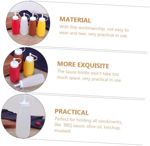 HOLIDYOYO Squeezing Sauce Bottle with Lid for Kitchen Use 1