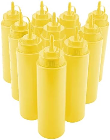 Condiment Squeeze Bottles 720ml 10pcs Plastic PE with Narrow Nozzle