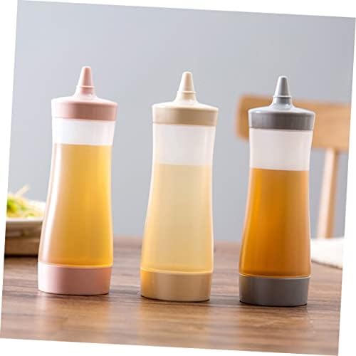 9 Pcs Condiment Bottle Squeeze Bottles with Lid Pink Reusable