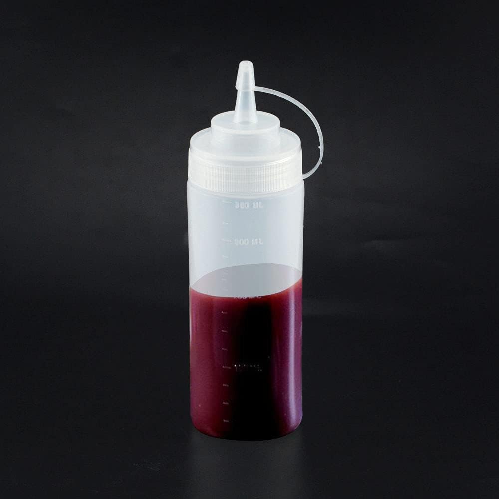 3 Pack 12 Oz Condiment Squeeze Bottles with Twist On Cap