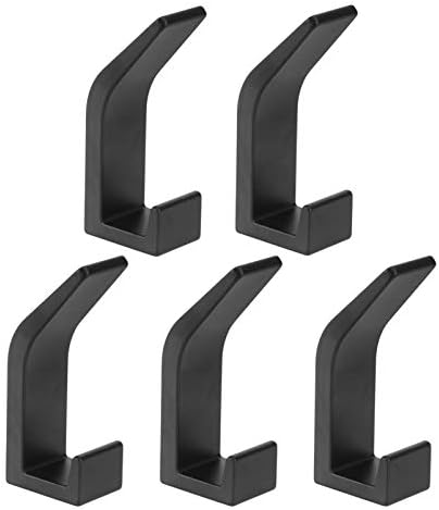 Cabilock 5PCS Black Metal Wall Hooks