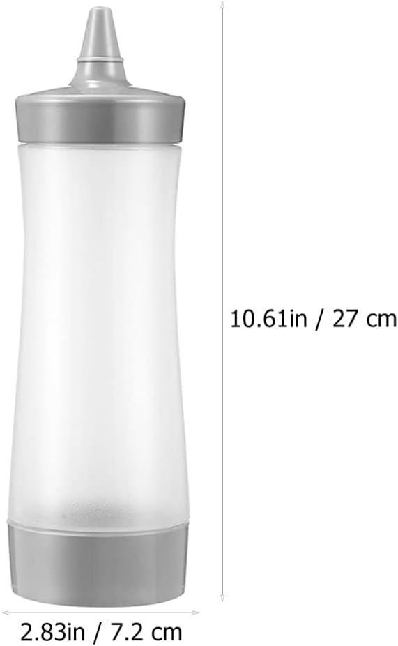 Hemoton 2pcs Clear Condiment Squeeze Bottles