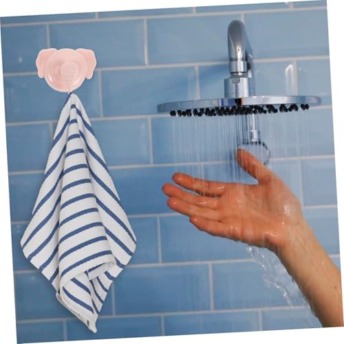 BUGUUYO Removable Suction Cup Hooks 4 Cute Elephant Design