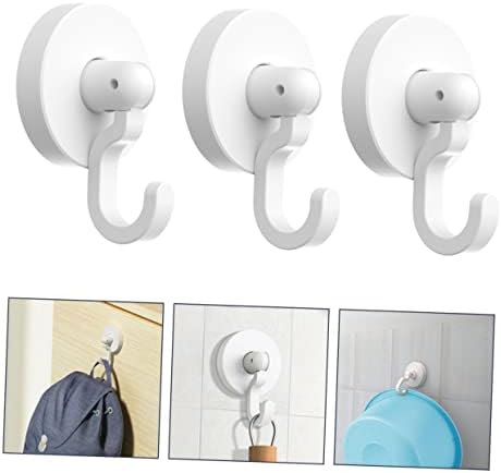 PRETYZOOM 3PCS Strong Adhesive Wall Hooks for Bathroom and Kitchen