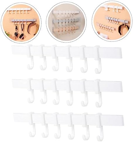 3PCS Adhesive Hook Rack for Bathroom and Kitchen