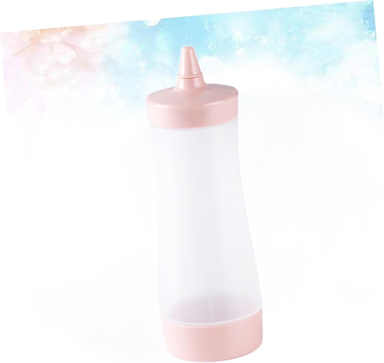 HOLIDYOYO 6 Pcs Reusable Condiment Squeeze Bottles with Lids - Pink